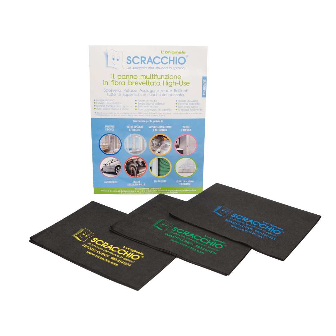 Superficies Scracchio – paquete de 3 multicolores