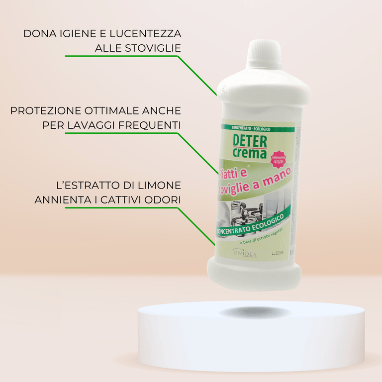 Caratteristiche del Detercrema Piatti e Stoviglie per un miglior utilizzo.