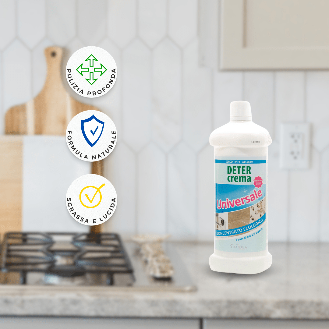 Tre principali benefits del Detercrema Universale.